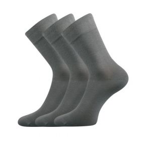 Ponožky LONKA Dypak světle šedá 3 páry + boxerky LONKA Kevin modal D