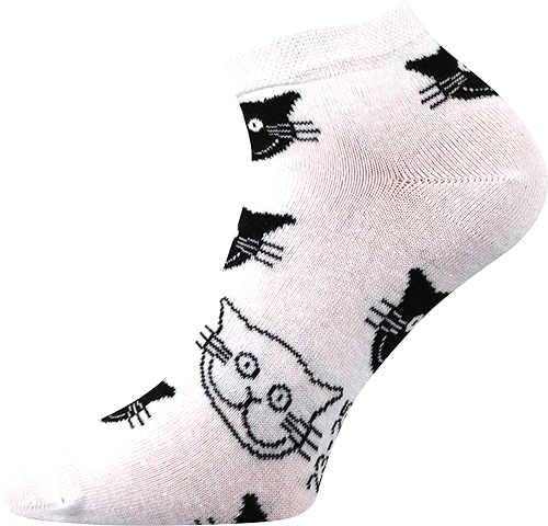 Ponožky Boma Piki 52 - kočky bílá