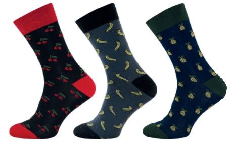 Ponožky NOVIA Happy socks ovoce - 3 páry