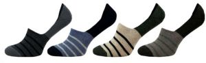 Ponožky NOVIA Fashion Invisible ťapky pruh - 1 pár | 42-45