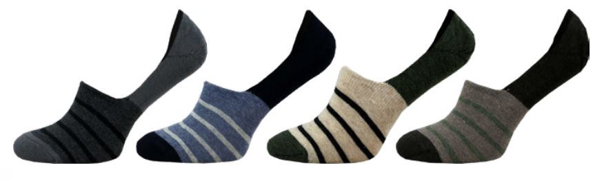 Ponožky NOVIA Fashion Invisible ťapky pruh - 1 pár