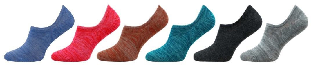 Ponožky NOVIA Fashion Invisible ťapky žíhané