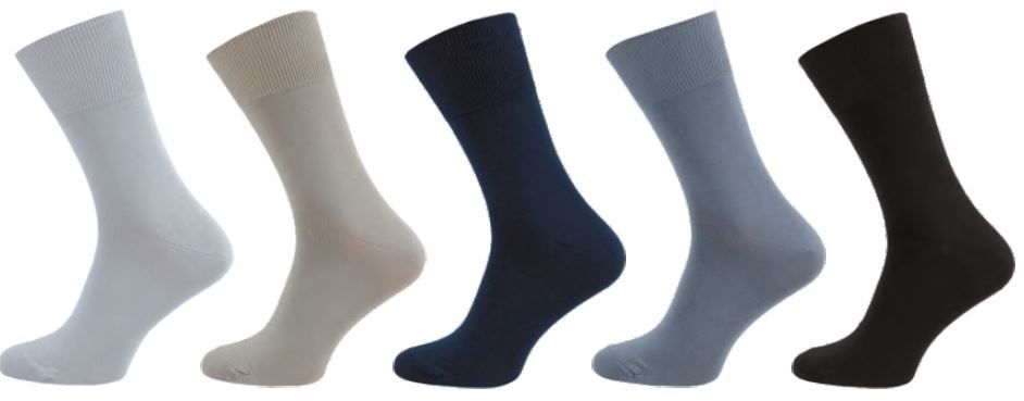 Zdravotní ponožky bez gumy s bio bavlnou a stříbrem NOVIA MIX 5 párů