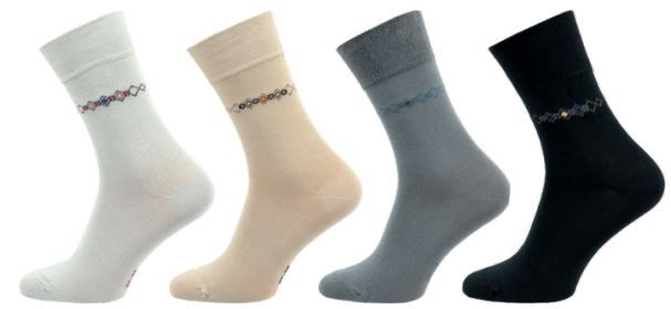Ponožky NOVIA Comfort se stříbrem MIX 5 párů