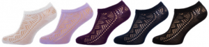 Dámské ponožky NOVIA krajka mix barev - 5 párů | 37-38, 39-41