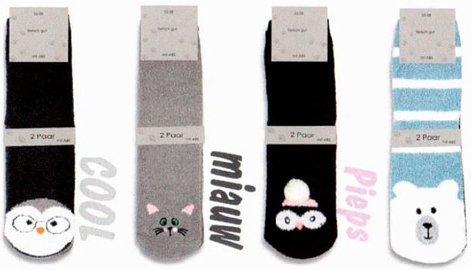 Žinylkové ponožky zvířátka s ABS - 2 páry Sockwear