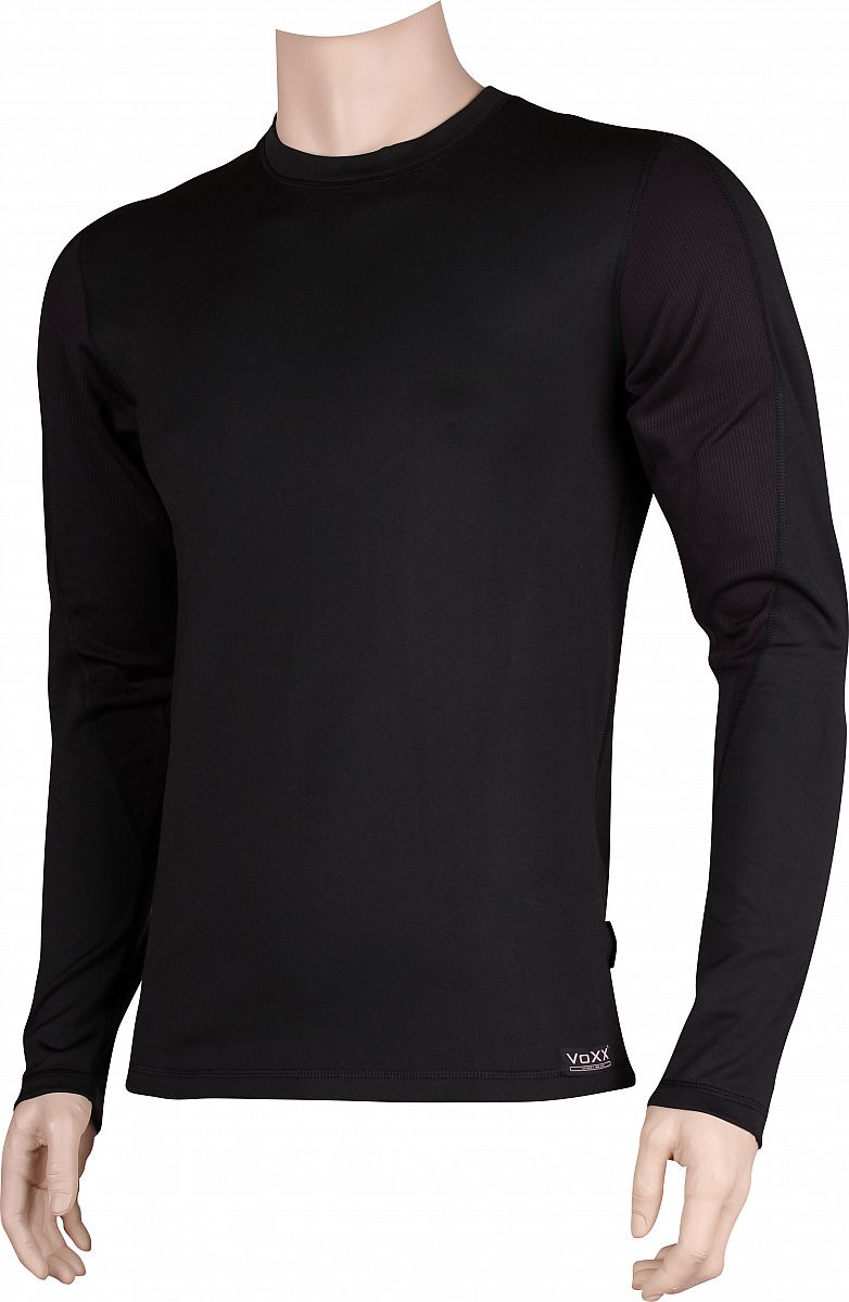 VoXX funkční prádlo Solid 01 - pánské tričko dlouhý rukáv černá