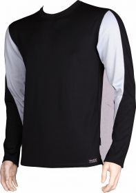 VoXX funkční prádlo Solid 01 - pánské tričko dlouhý rukáv černo-šedá | M, L, XL, XXL