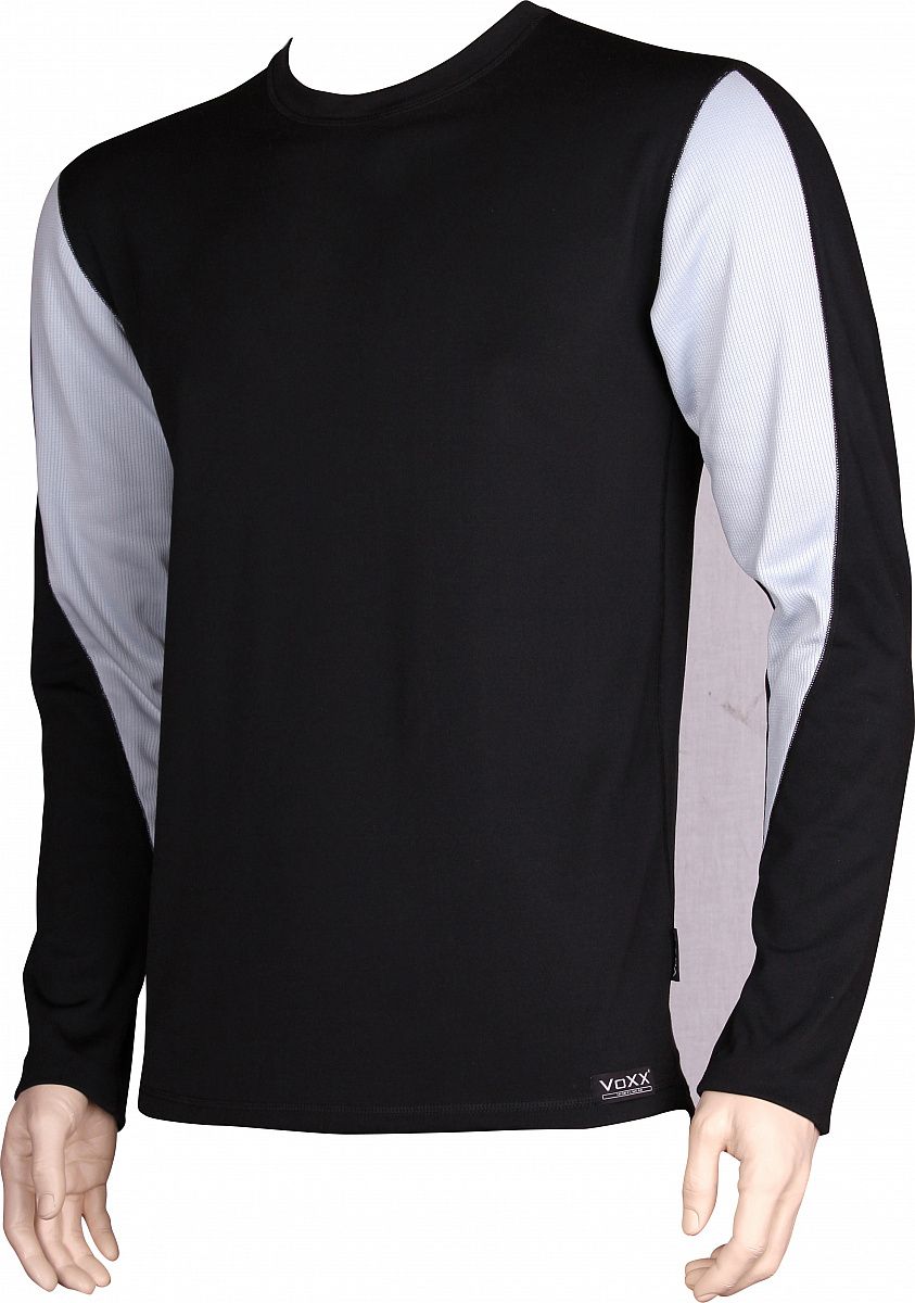 VoXX funkční prádlo Solid 01 - pánské tričko dlouhý rukáv černo-šedá