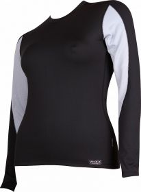 VoXX funkční prádlo Solid 02- dámské tričko dlouhý rukáv černo-šedá | S, M, L