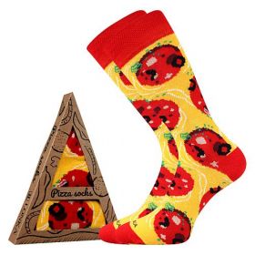 Pánské ponožky LONKA Pizza + boxerky LONKA Kevin fastfood