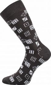 Ponožky LONKA Woodoo vzor 08 / kostky | 39-42, 43-46