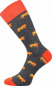 Ponožky LONKA Woodoo vzor 12 / lvi | 39-42, 43-46