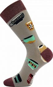 Ponožky LONKA Woodoo vzor 19 / hrnečky | 35-38, 39-42, 43-46