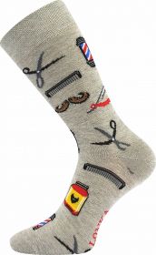 Ponožky LONKA Woodoo vzor 22 / holič-ka | 35-38, 39-42, 43-46