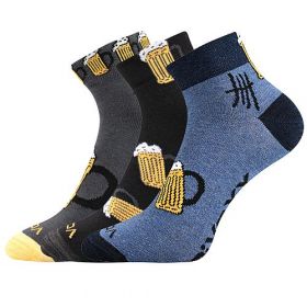 Ponožky VoXX Piff vzor pivo 3 páry + trenýrky LONKA Karlos PIVO černá