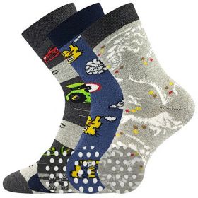 Dětské froté ABS ponožky Boma Sibiř dětská 07 mix A - 1 pár