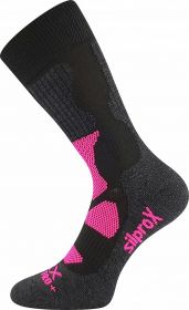 Ponožky VoXX Etrex černo-růžová