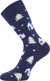 Dětské vzorované ponožky LONKA Damerryk Vánoce zasněžené | 20-24, 25-29, 30-34, 35-38