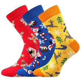 Ponožky Boma Vánoční mix B - 3 páry