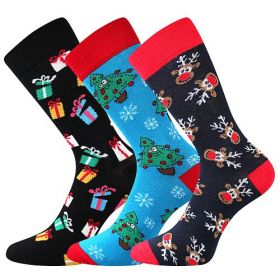 Ponožky Boma Vánoční mix C - 3 páry | 35-38, 39-42, 43-46