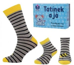 TATÍNEK A JÁ - kojenecké a dospělé ponožky NOVIA v dárkové krabičce