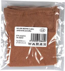Lady B ponožky NYLON socks SÁČEK 20 DEN / 2 páry beige