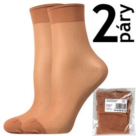 Lady B ponožky NYLON socks SÁČEK 20 DEN / 2 páry opal | uni 1 ks