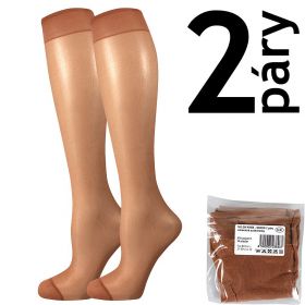 Lady B podkolenky NYLON knee-socks SÁČEK 20 DEN / 2 páry opal