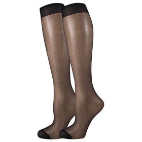 Lady B podkolenky NYLON knee-socks SÁČEK 20 DEN / 2 páry nero