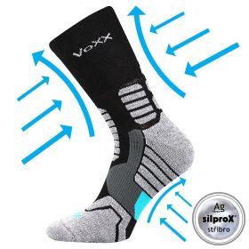 VoXX kompresní ponožky Ronin černá | 35-38 (23-25) 1 pár, 39-42 (26-28) 1 pár, 43-46 (29-31) 1 pár