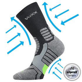 VoXX kompresní ponožky Ronin tmavě šedá | 35-38 (23-25) tm.šedá 1 pár, 39-42 (26-28) tm.šedá 1 pár, 43-46 (29-31) tm.šedá 1 pár