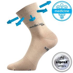 VoXX® ponožky Mission Medicine VoXX béžová | 35-38 (23-25) 1 pár, 39-42 (26-28) 1 pár, 43-46 (29-31) 1 pár, 47-50 (32-34) 1 pár
