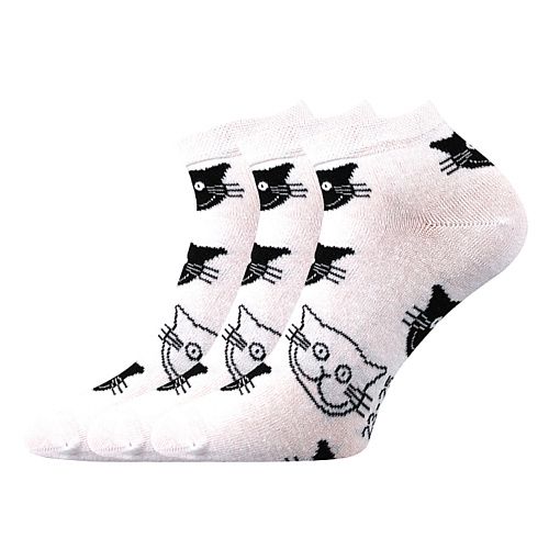 Boma ponožky Piki 52 kočky bílá
