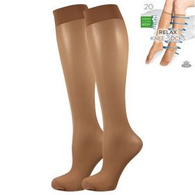 Lady B podkolenky RELAX knee-socks 20 DEN beige | uni 6 párů