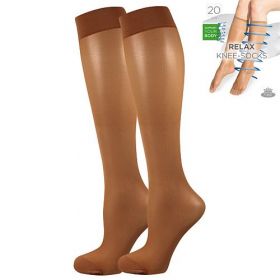 Lady B podkolenky RELAX knee-socks 20 DEN opal | uni 6 párů
