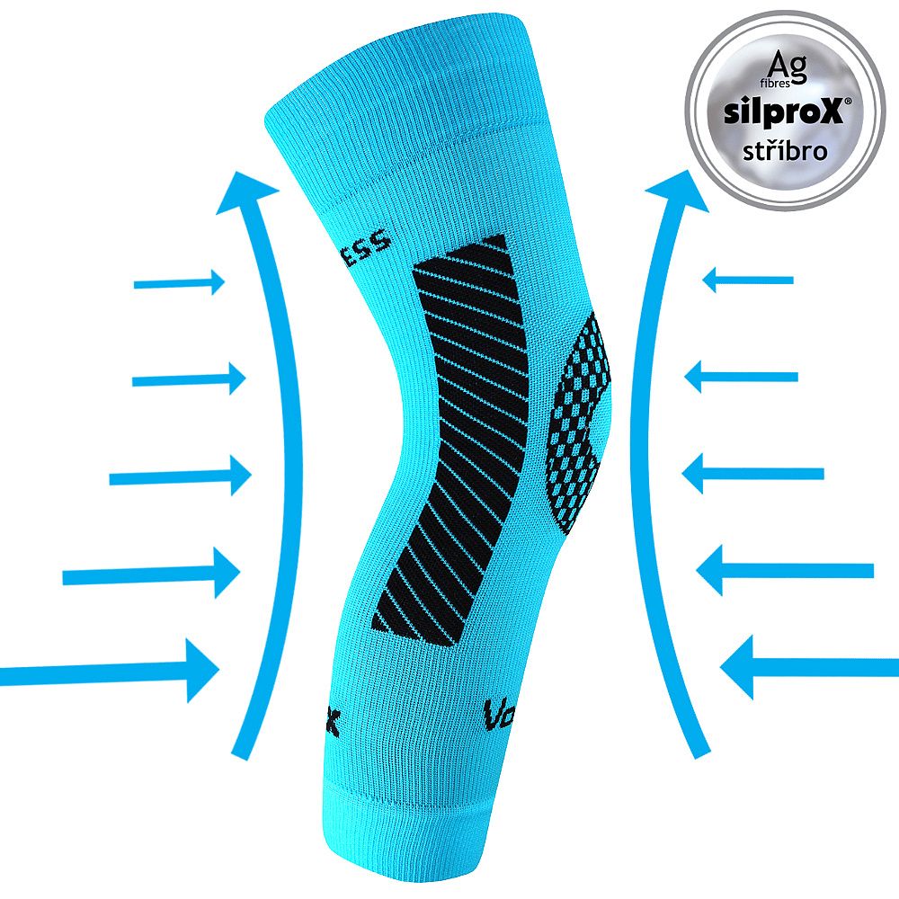 VoXX kompresní návlek Protect koleno neon tyrkys