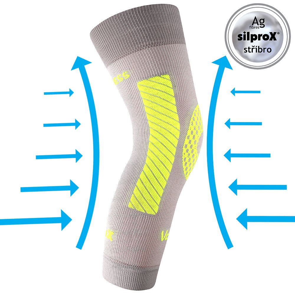 VoXX kompresní návlek Protect koleno světle šedá