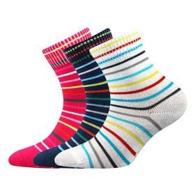 Boma® ponožky Ruby pruhy | 14-17 (9-11) mix 3 páry, 18-20 (12-14) mix 3 páry