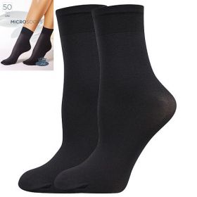 Lady B ponožky MICRO socks 50 DEN nero | uni 6 párů