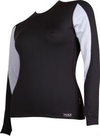 VoXX® SOLID 02 dámské tričko dlouhý rukáv černá/šedá | S černo-šedá 1 ks, L černo-šedá 1 ks