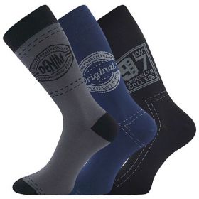 Boma® ponožky Kuba mix tmavé | 39-42 (26-28) III 3 páry, 43-46 (29-31) III 3 páry