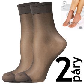 Lady B ponožky LADY socks 17 DEN / 2 páry fumo | uni 6 ks