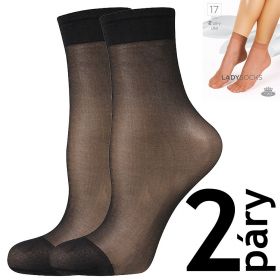 Lady B ponožky LADY socks 17 DEN / 2 páry nero | uni 6 ks