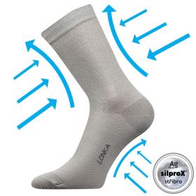 Lonka® kompresní ponožky Kooper světle šedá | 35-38 (23-25) sv.šedá 1 pár, 39-42 (26-28) sv.šedá 1 pár, 43-46 (29-31) sv.šedá 1 pár
