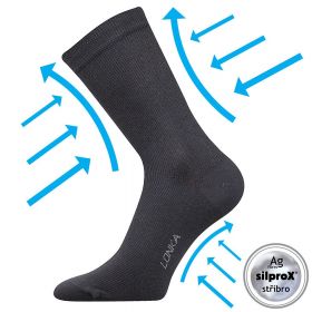 Lonka® kompresní ponožky Kooper tmavě šedá | 35-38 (23-25) tm.šedá 1 pár, 39-42 (26-28) tm.šedá 1 pár, 43-46 (29-31) tm.šedá 1 pár