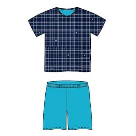 Lonka Koffing pyžamo krátký rukáv kostky vzor 012 | M kostky/vzor 1 ks, L kostky/vzor 1 ks, XL kostky/vzor 1 ks