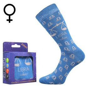 Boma® ponožky Zodiac VÁHY dámské světle modrá | 38-41 (25-27) 1 pár