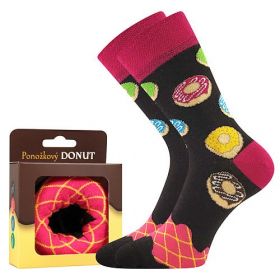 Boma ponožky Donut donuty vzor 1a | 29-33 (19-22) 1 pár, 34-37 (22,5-24) 1 pár, 38-41 (25-27) 1 pár