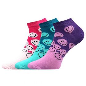 Boma® ponožky Piki dětská 42 smajlík | 20-24 (14-16) mix A - holka 3 páry